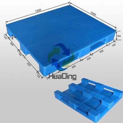 3 Runners Plastic Pallet HUADING Single Face for Hand Forklift and Electric Forklift