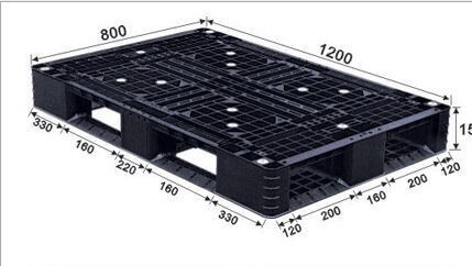 4-Way Entry HUADING Full Perimeter Grid Plastic Pallet Single Faced Style No Steel